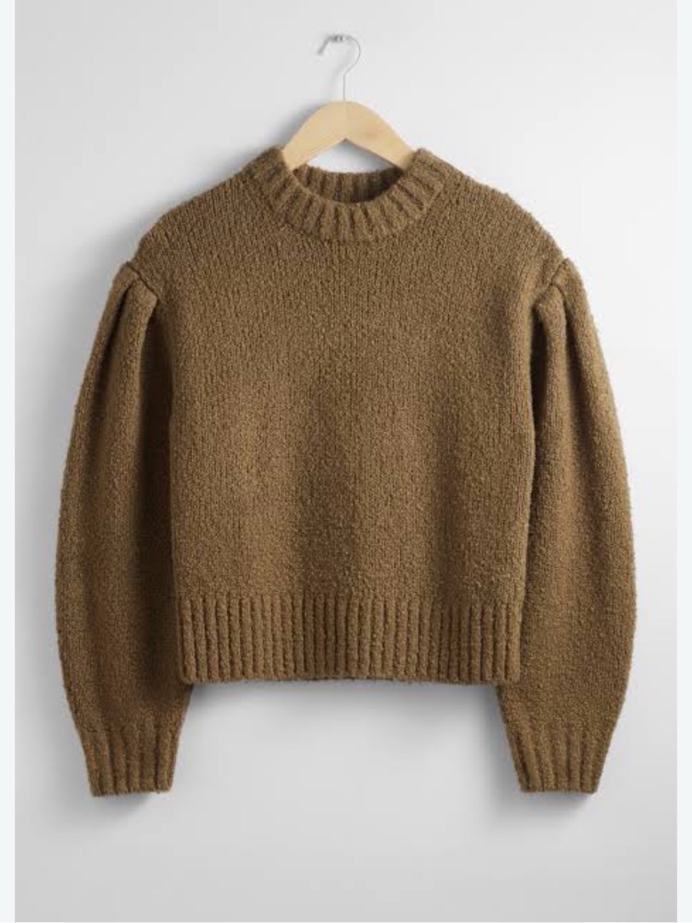 & Other Stories Taupe Crewneck Sweater